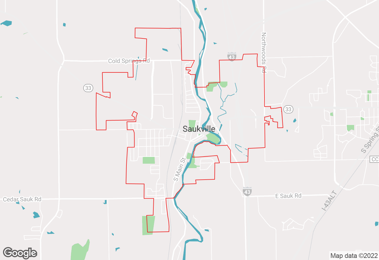 Saukville map