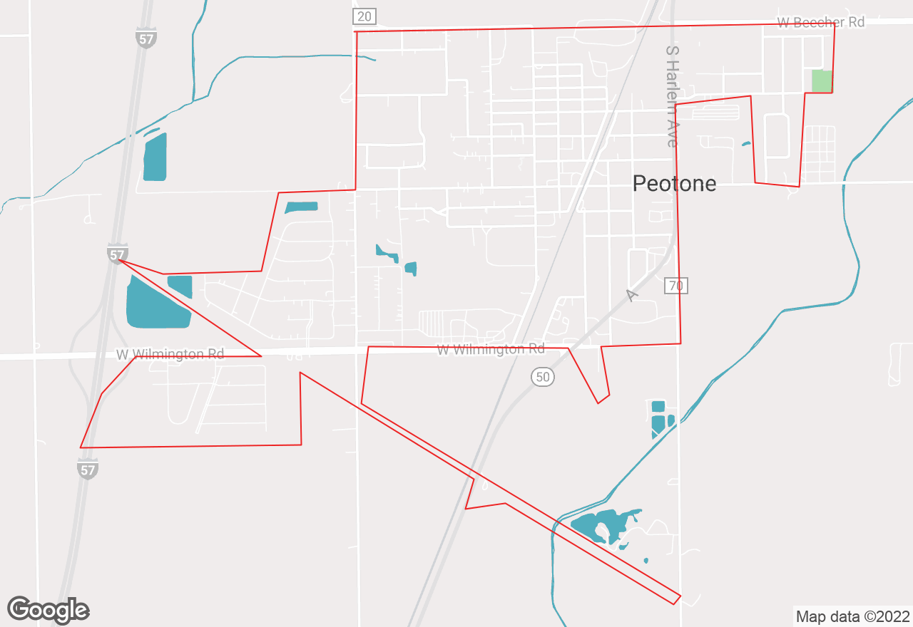 Peotone map