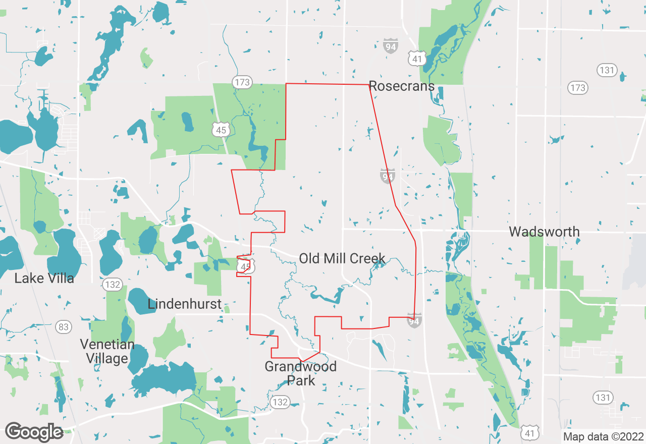 Old Mill Creek map