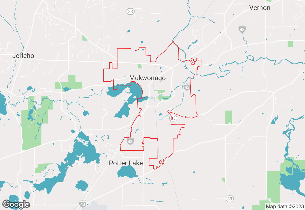 Mukwonago map