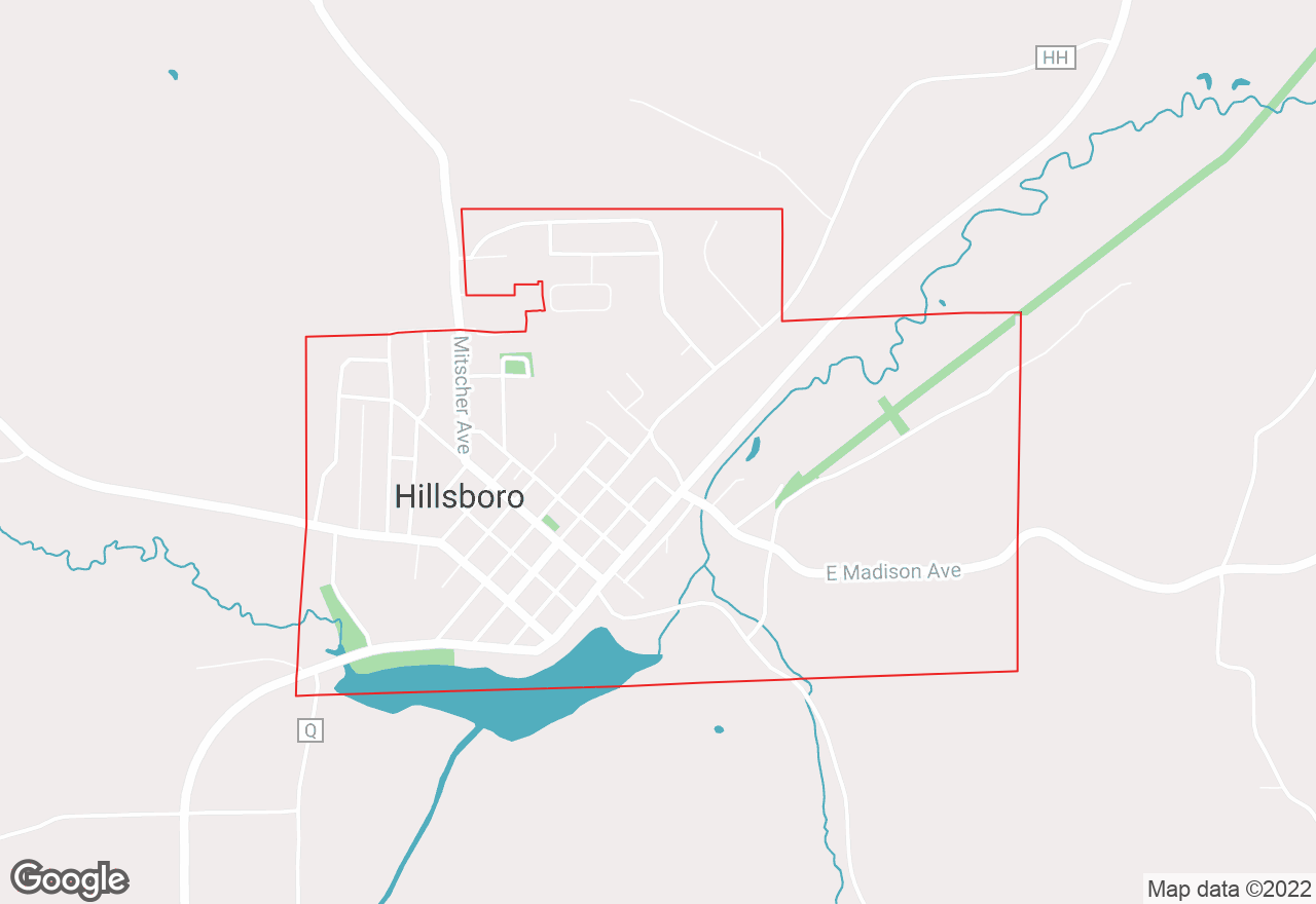 Hillsboro map