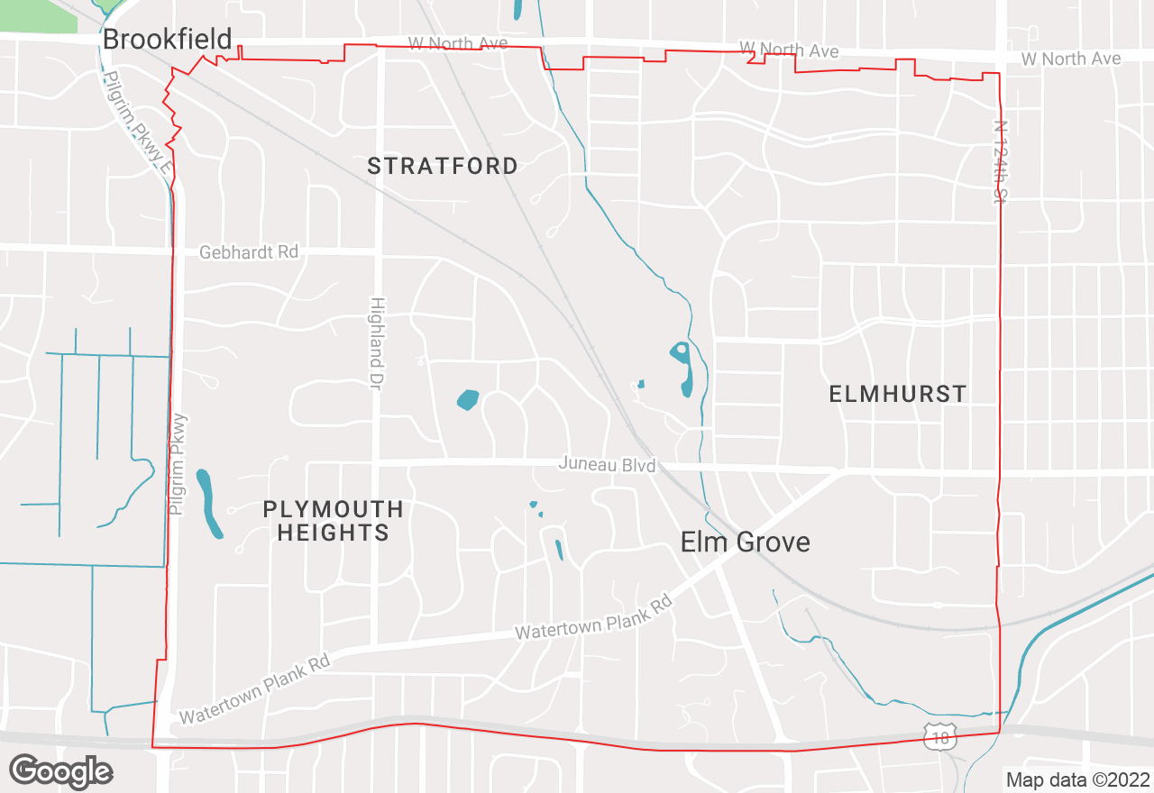 Elm Grove map