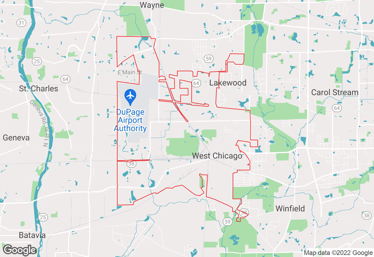 West Chicago map