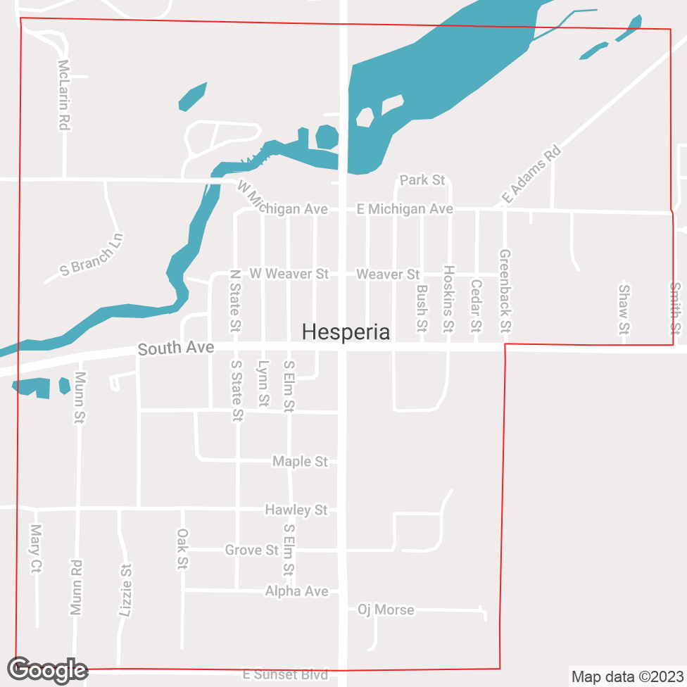 Hesperia map