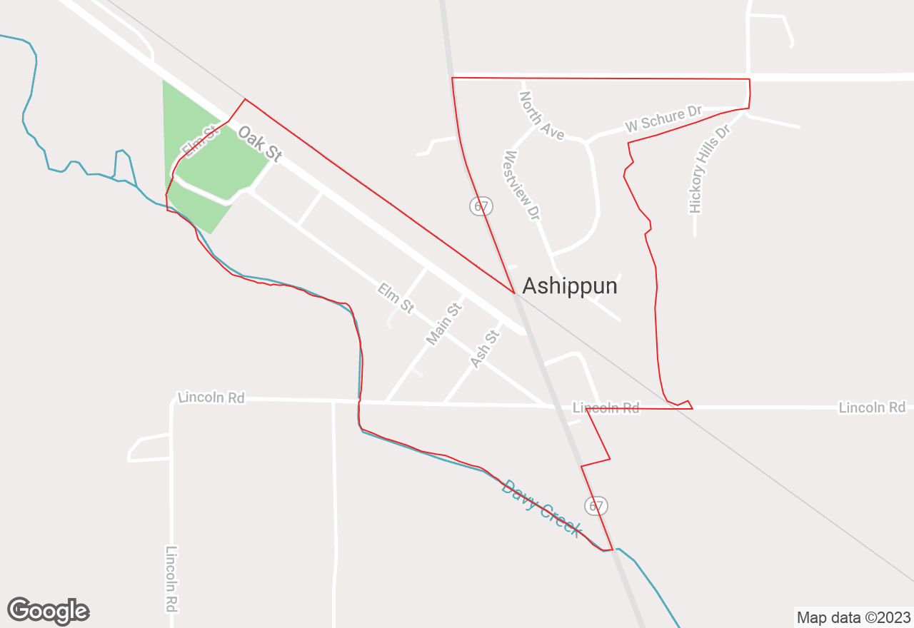 Ashippun map