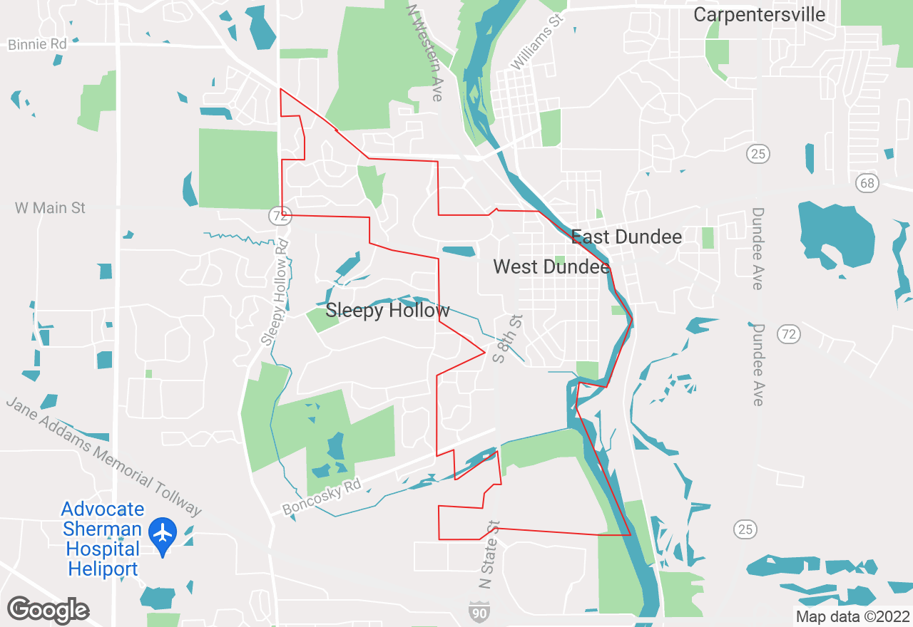 West Dundee map