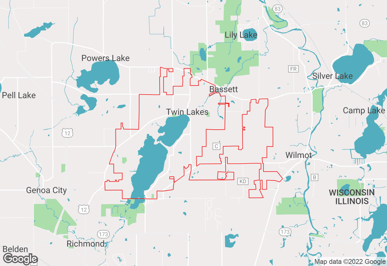 Twin Lakes map