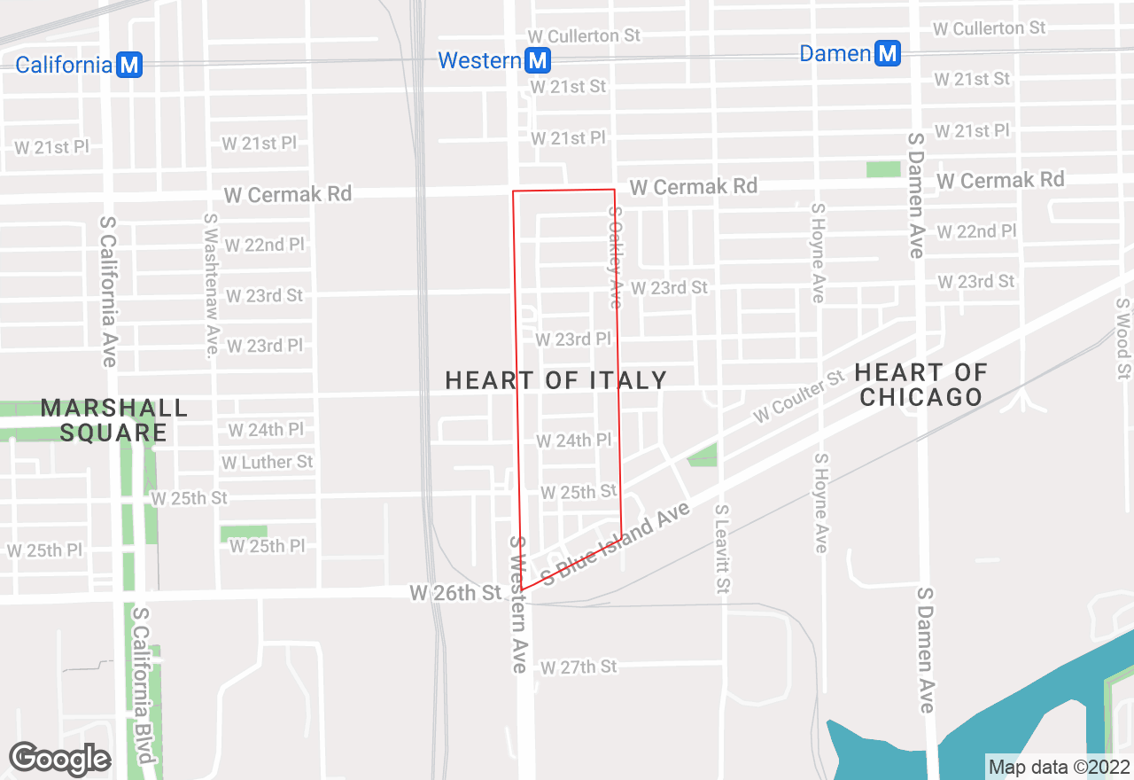 Heart of Italy map