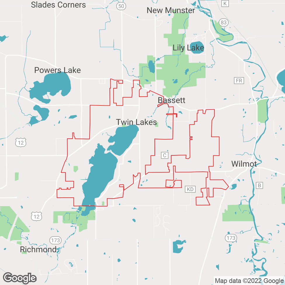 Twin Lakes map