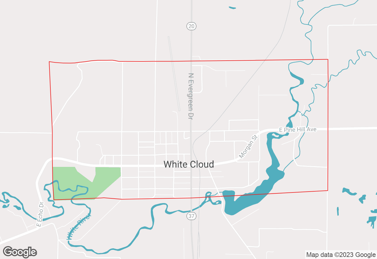 White Cloud map