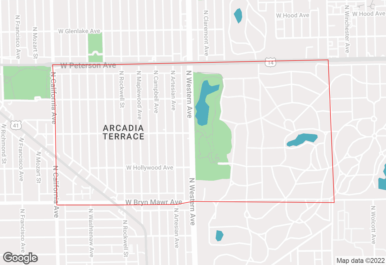 Arcadia Terrace map