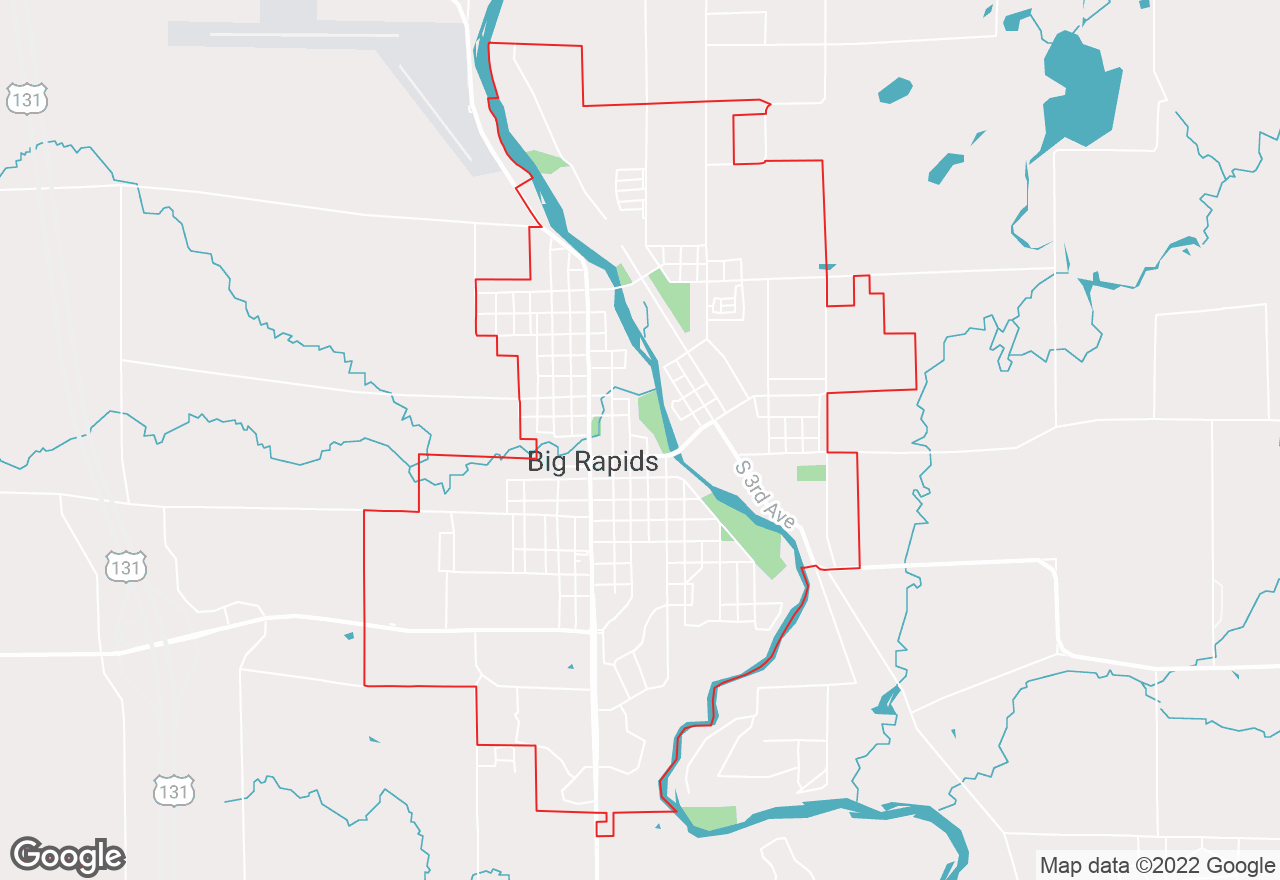 Big Rapids map