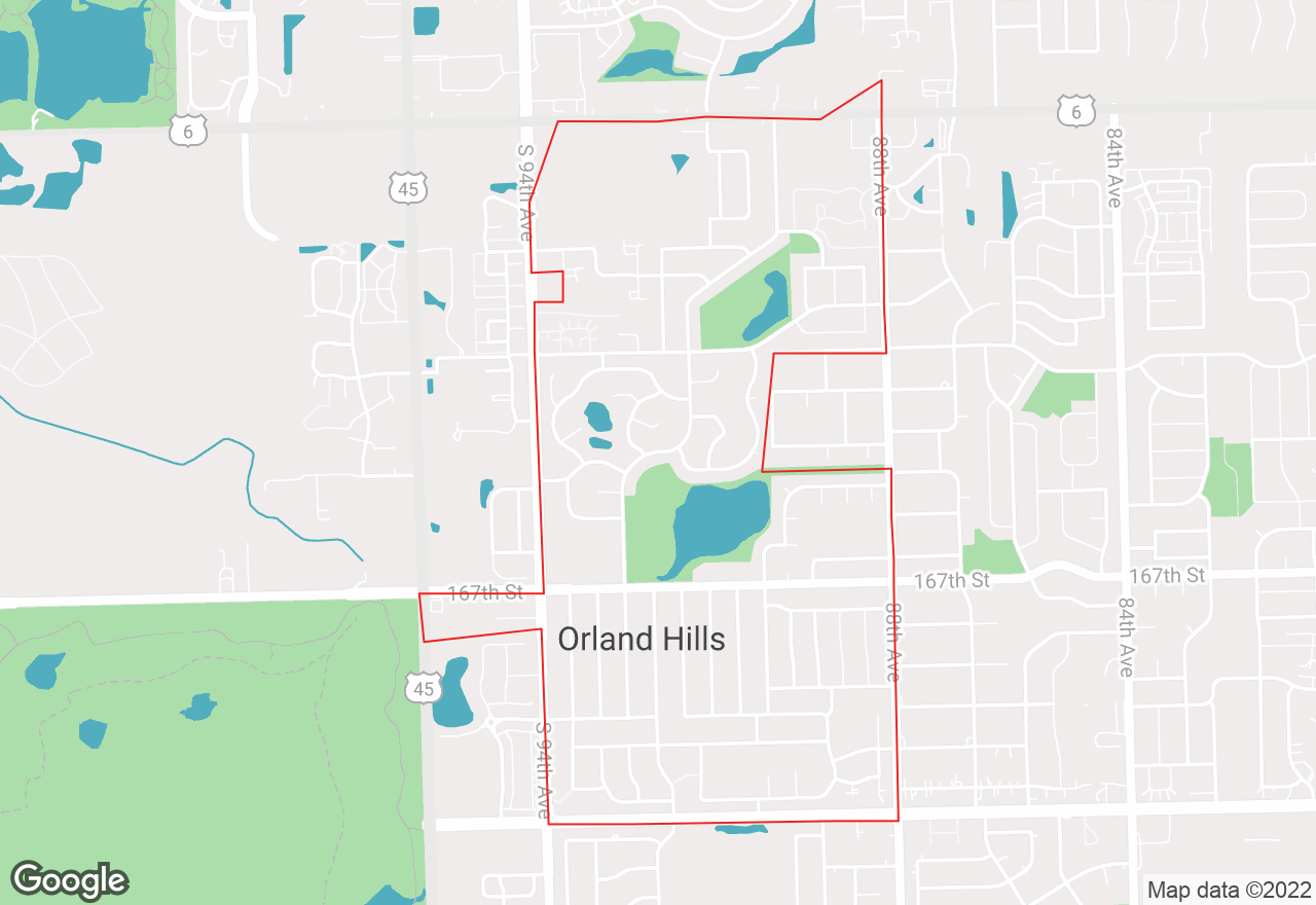 Orland Hills map