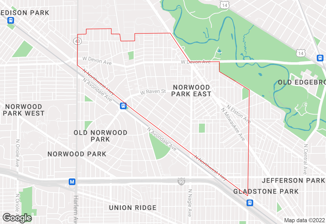 Norwood Park East map