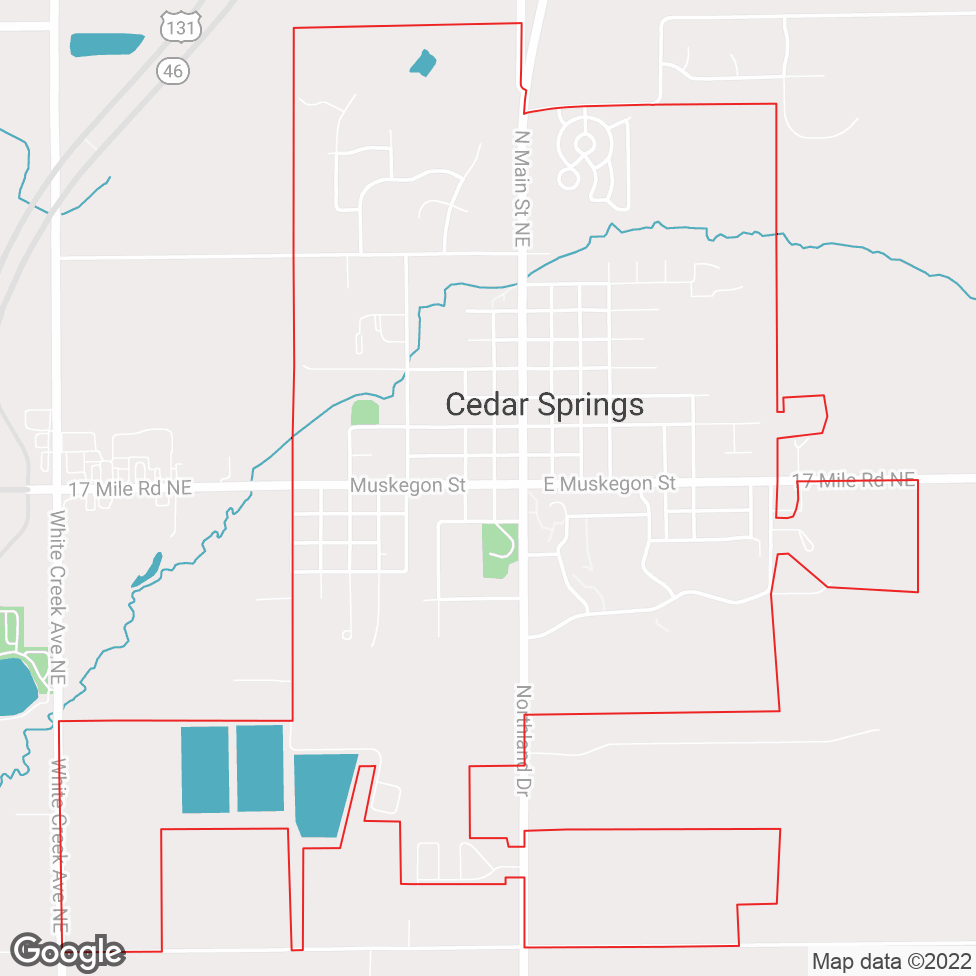 Cedar Springs map