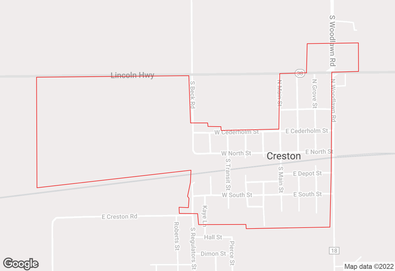 Creston map