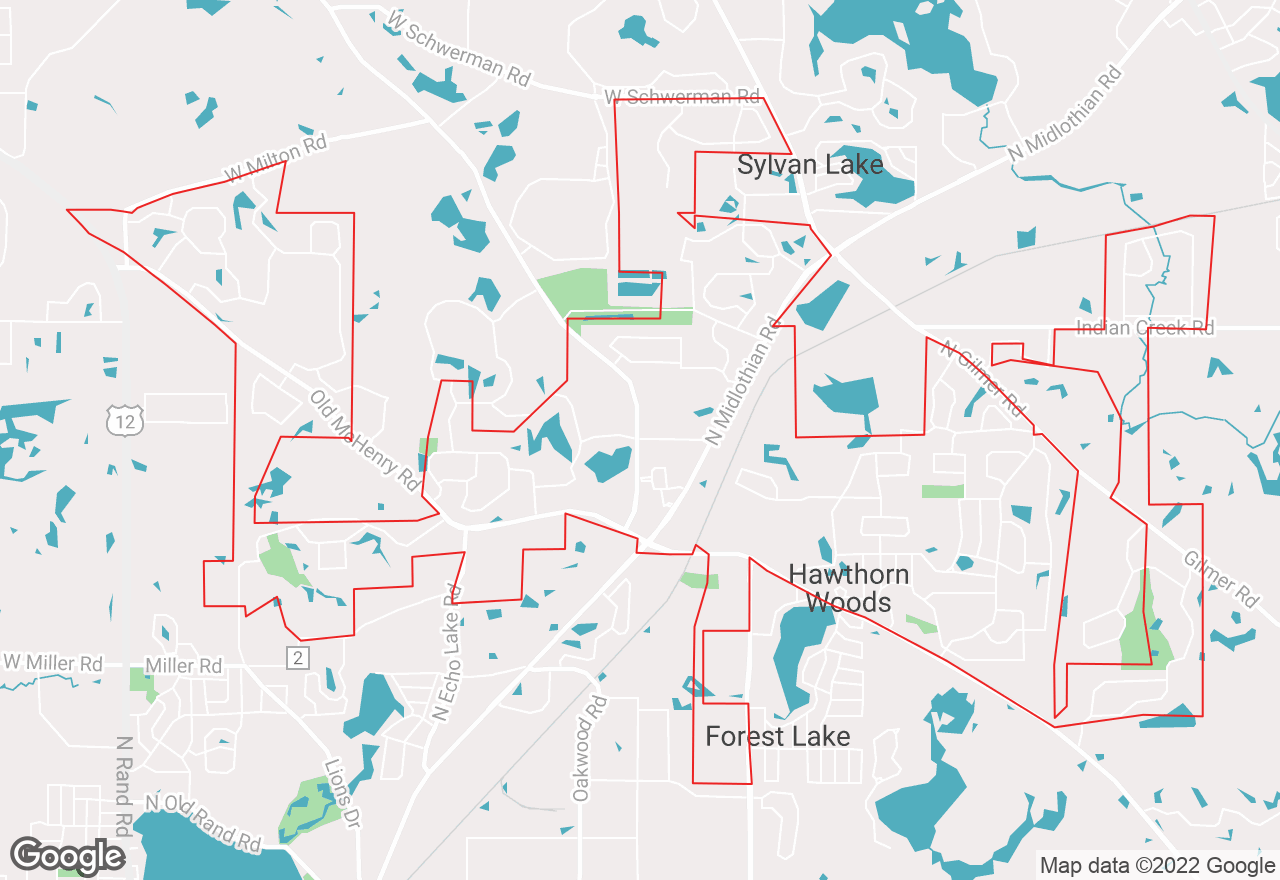 Hawthorn Woods map