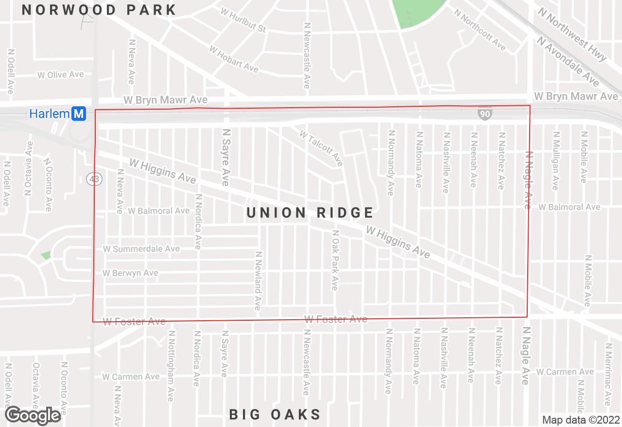 Union Ridge map