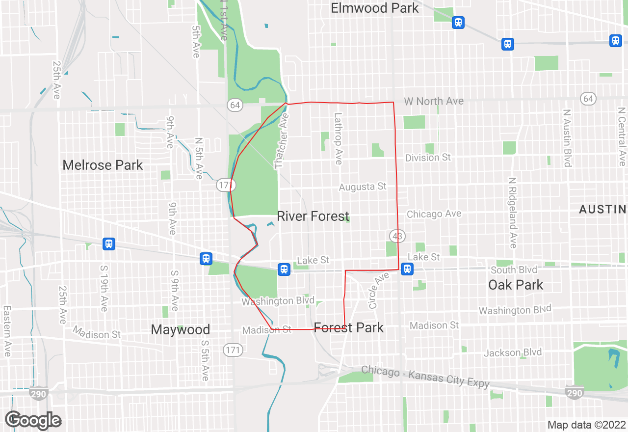 River Forest map