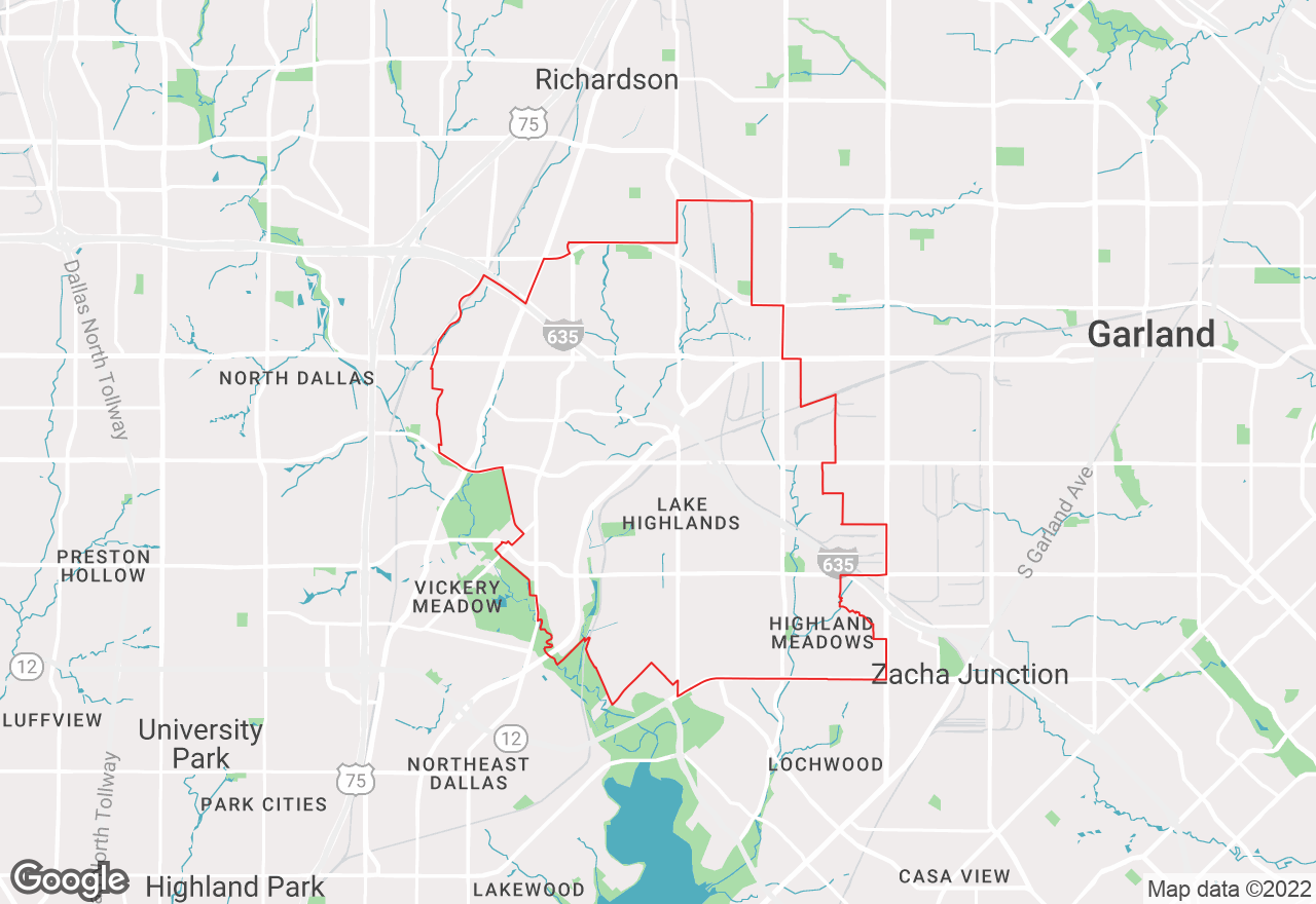 Lake Highlands map