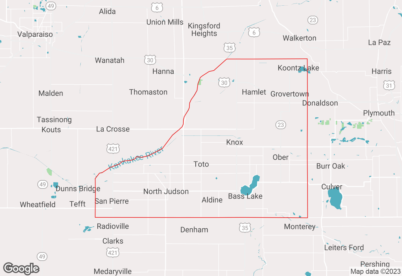 Starke County map