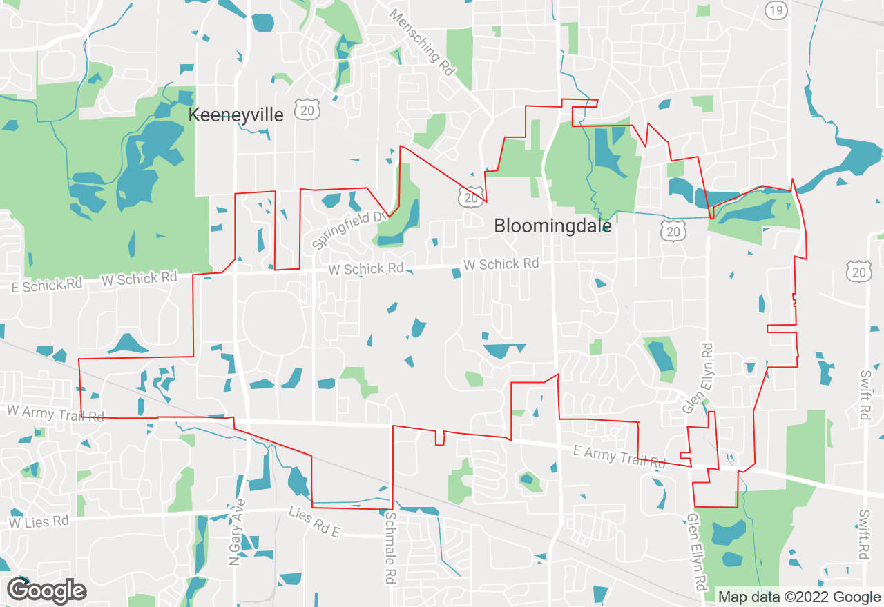 Bloomingdale map