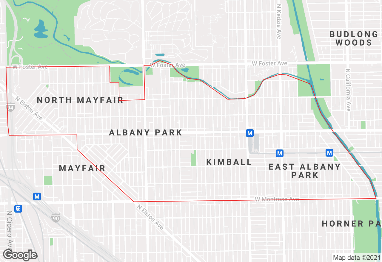 Albany Park map