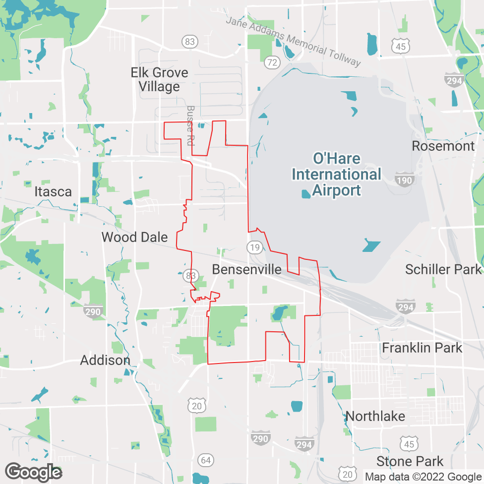 Bensenville map