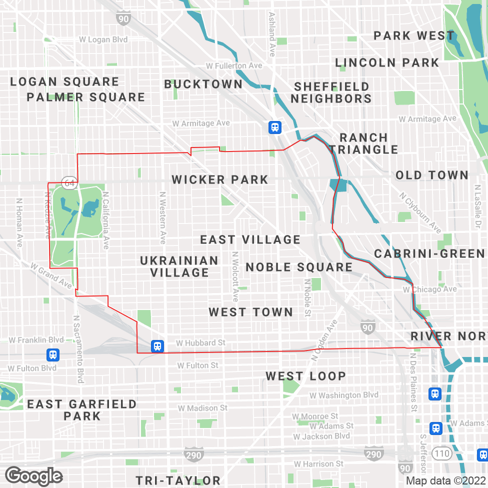 West Town map