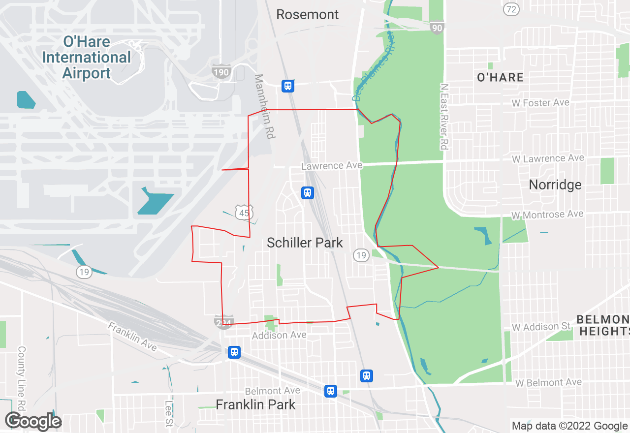 Schiller Park map