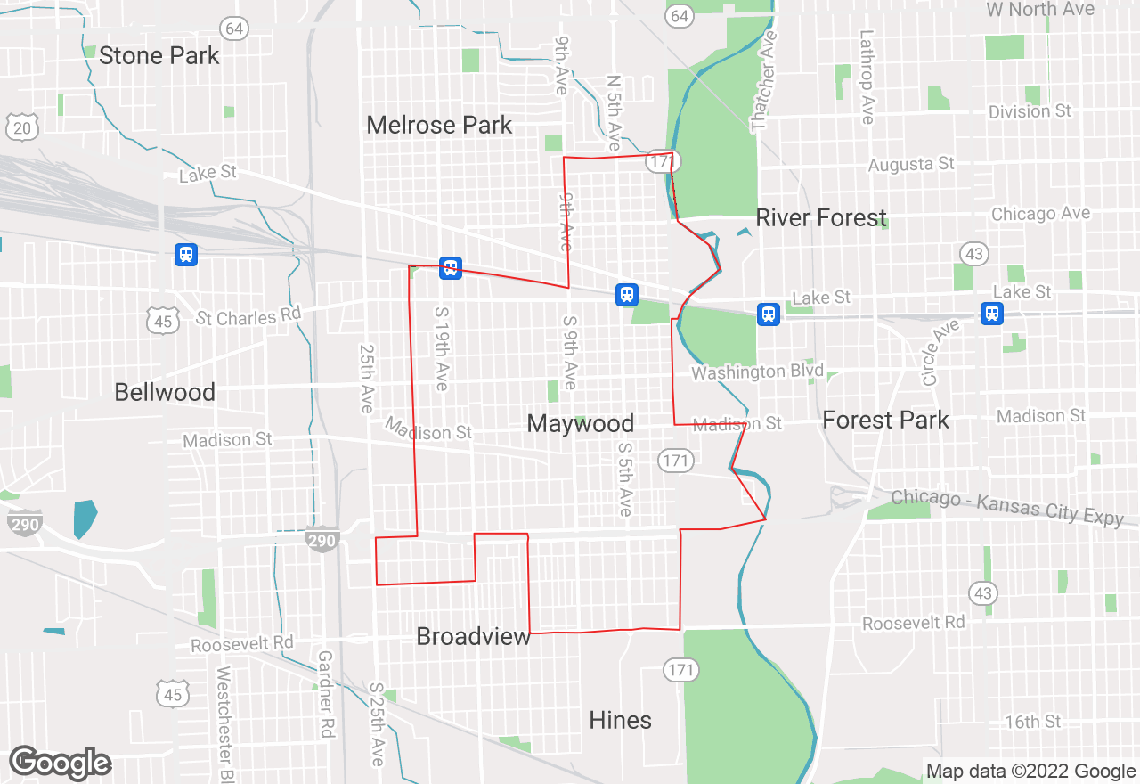 Maywood map