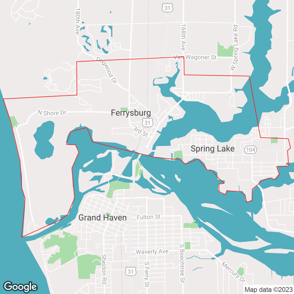 Ferrysburg map