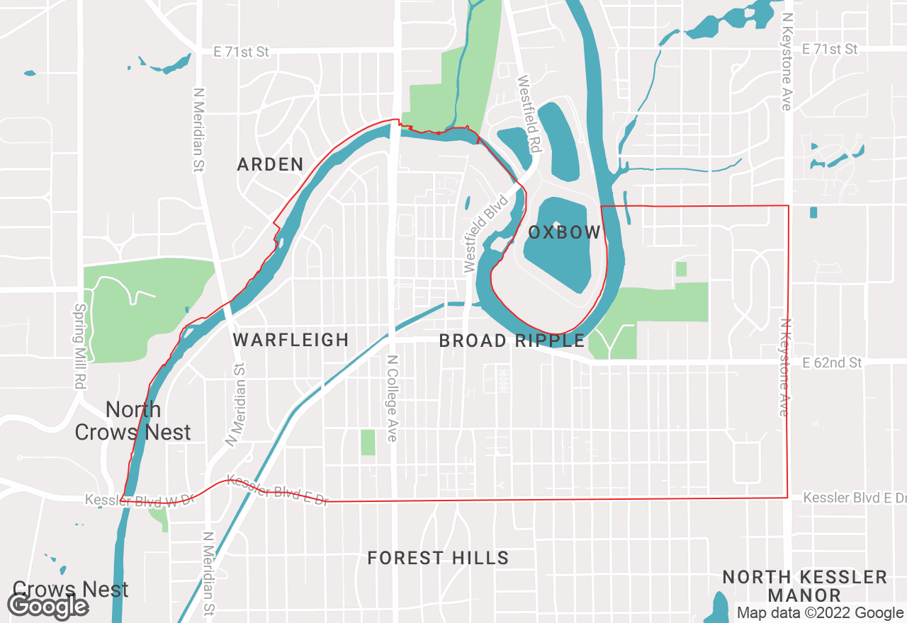 Broad Ripple map