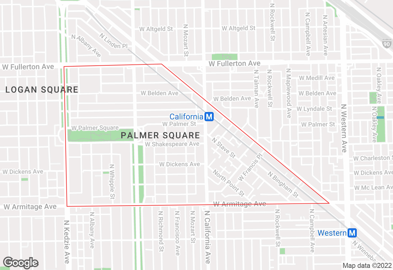 Palmer Square map