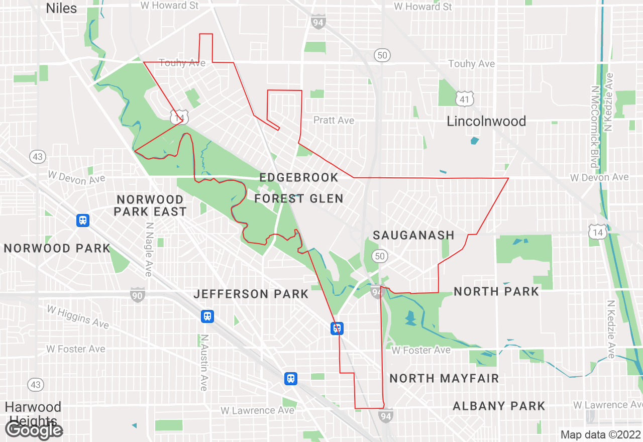 Sauganash map