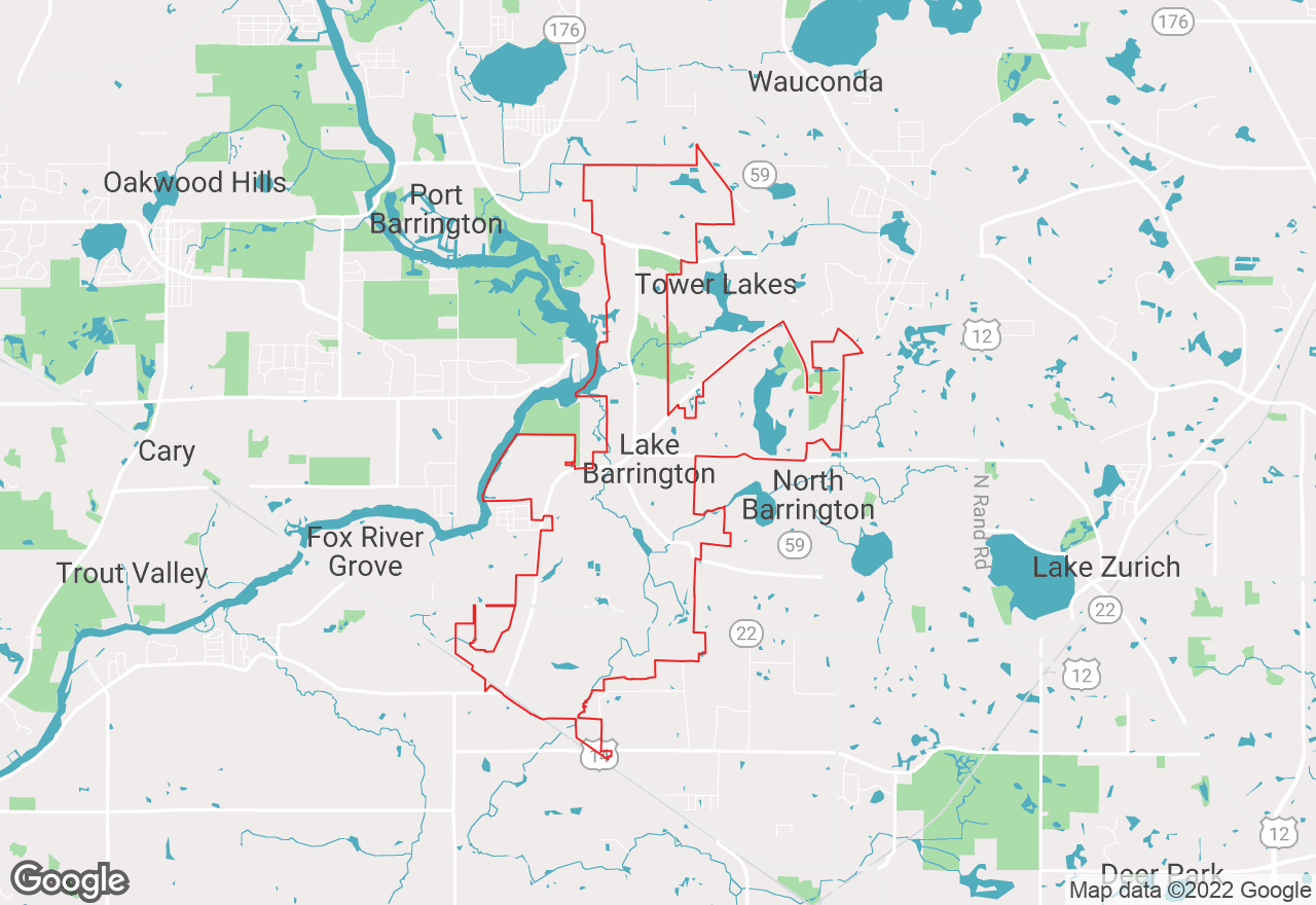 Lake Barrington map