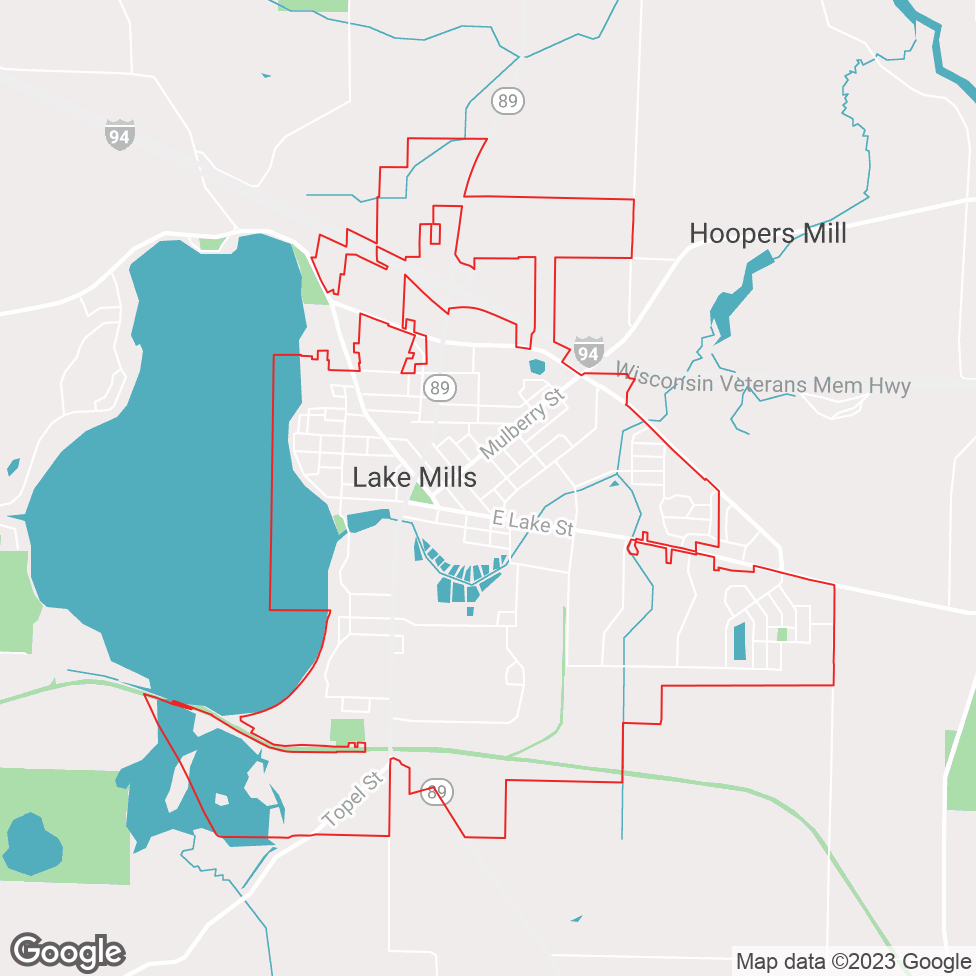 Lake Mills map