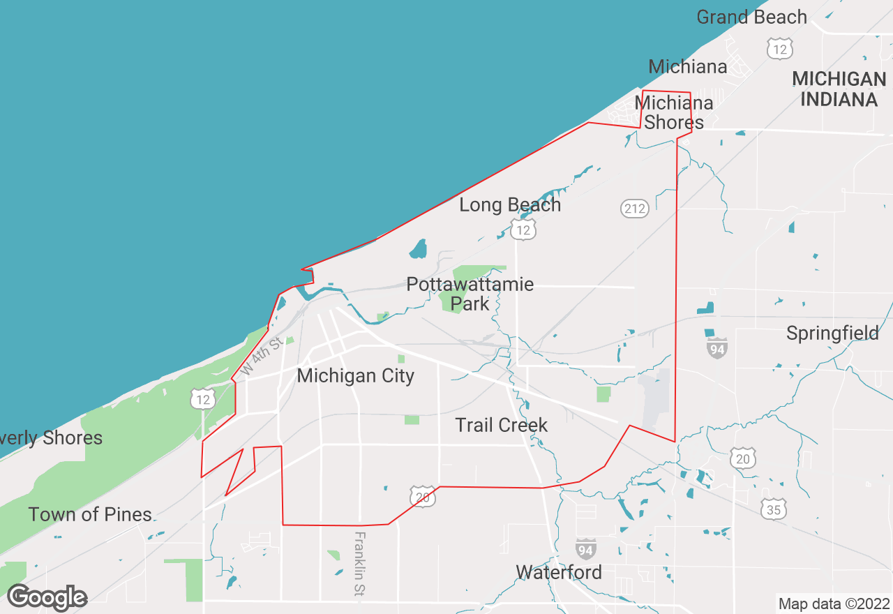 Michigan City map