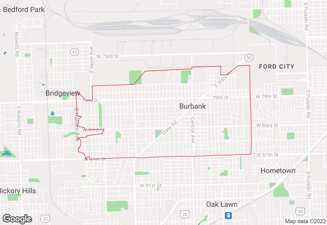 Burbank map