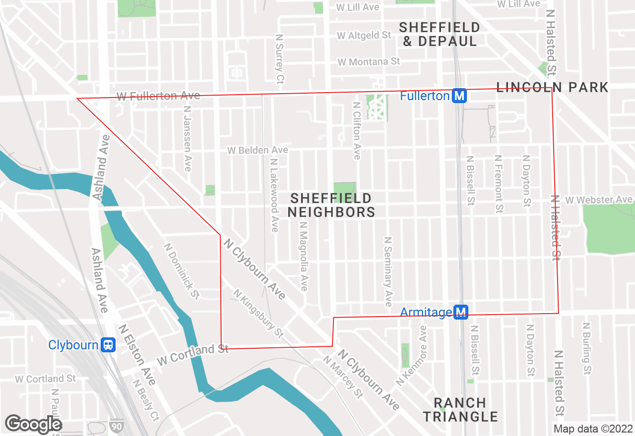 Sheffield Neighbors map