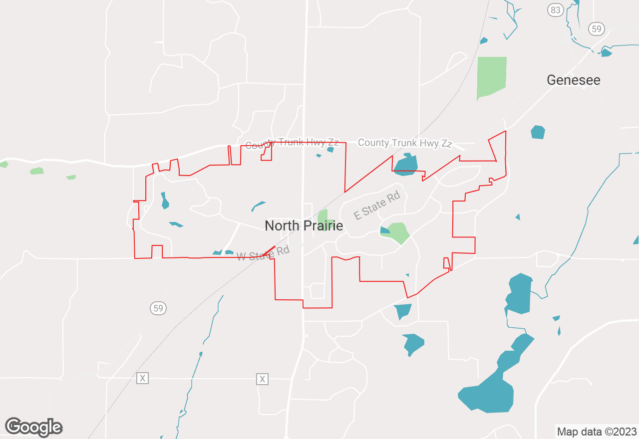 North Prairie map