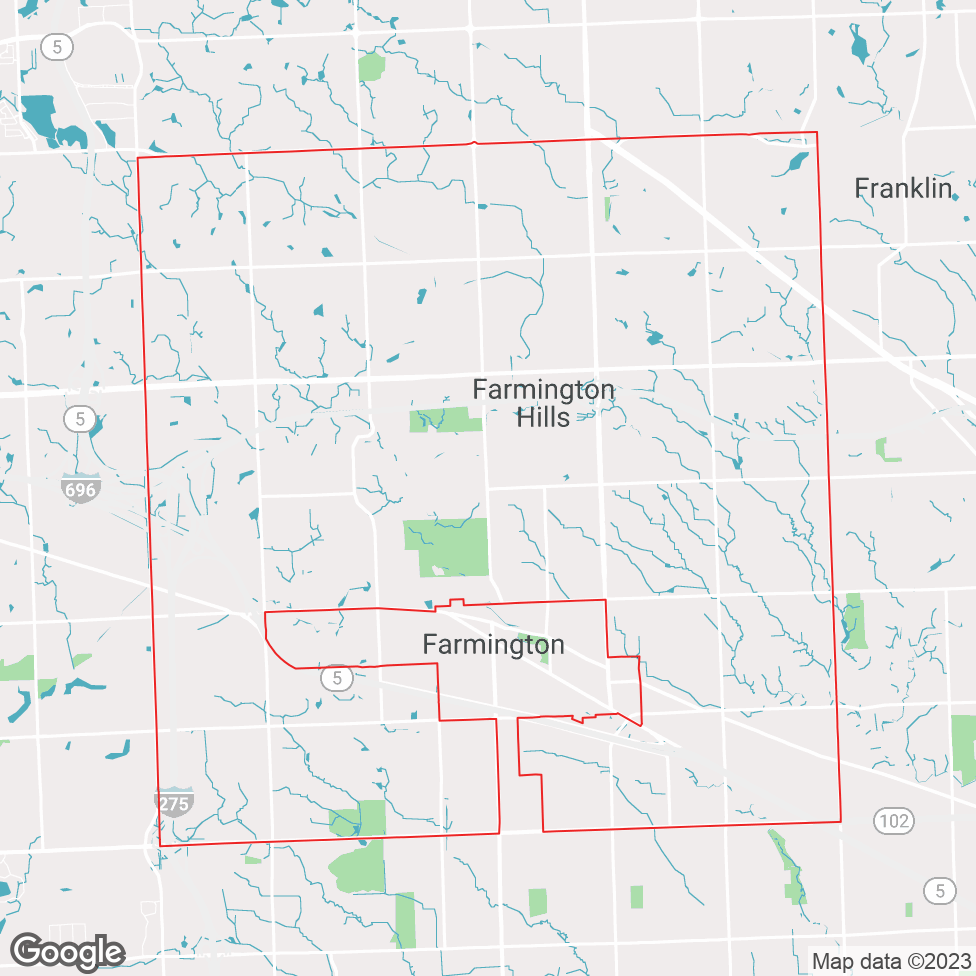 Farmington Hills map