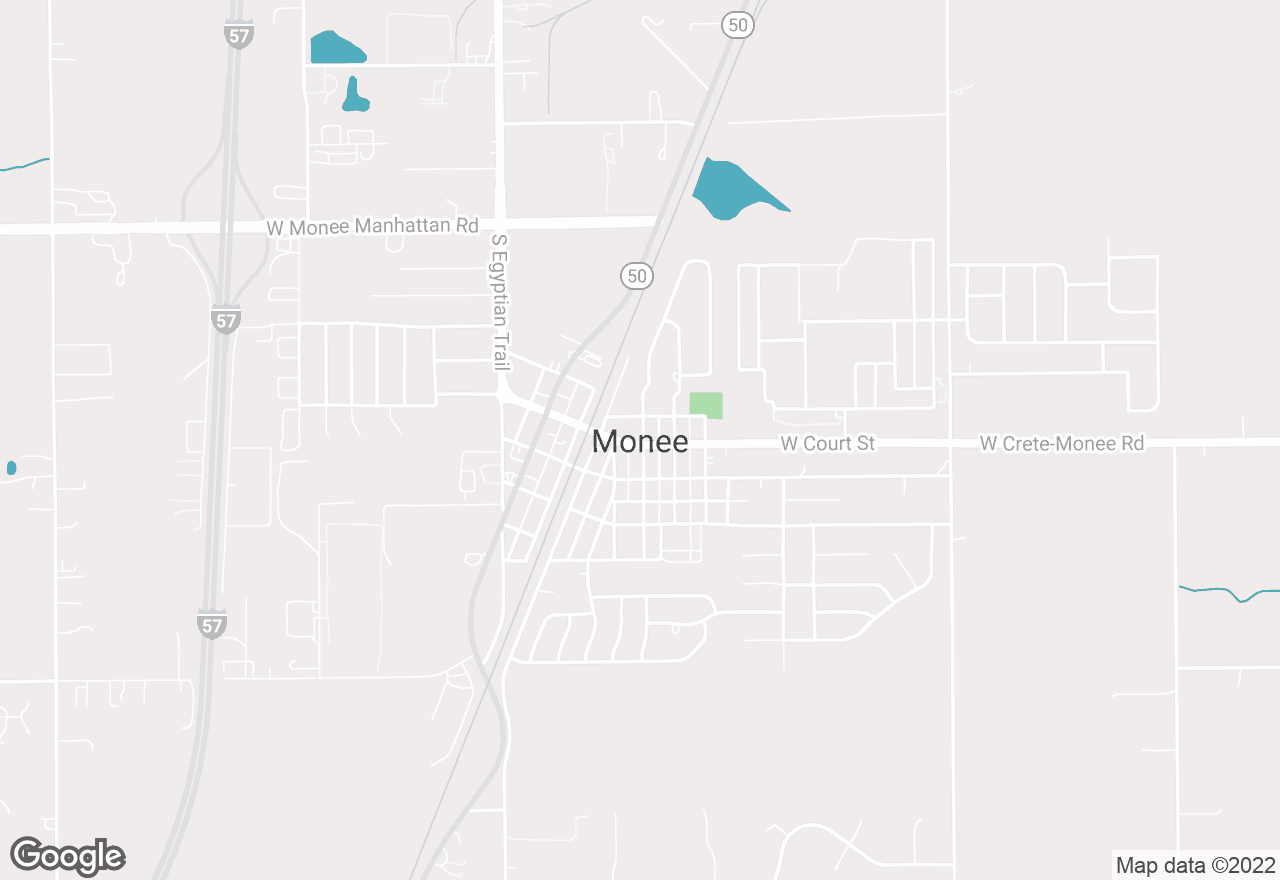 Unincorporated Monee map