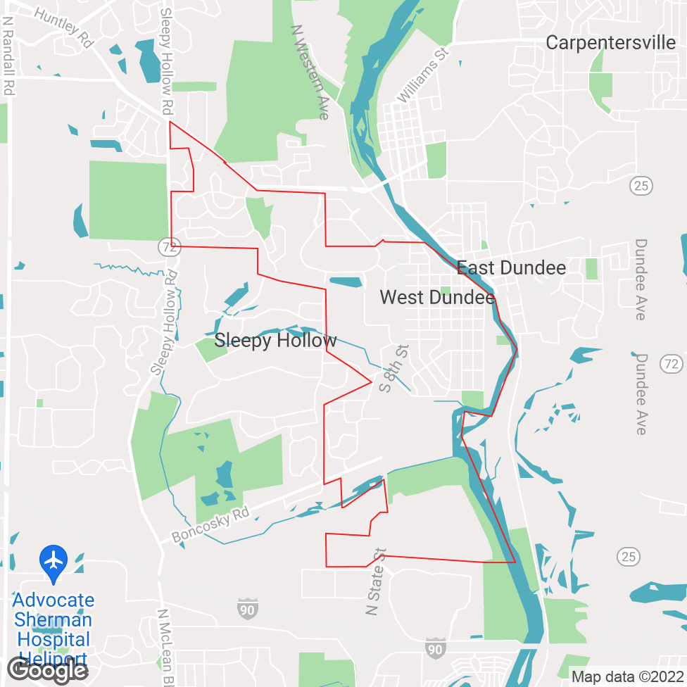 West Dundee map