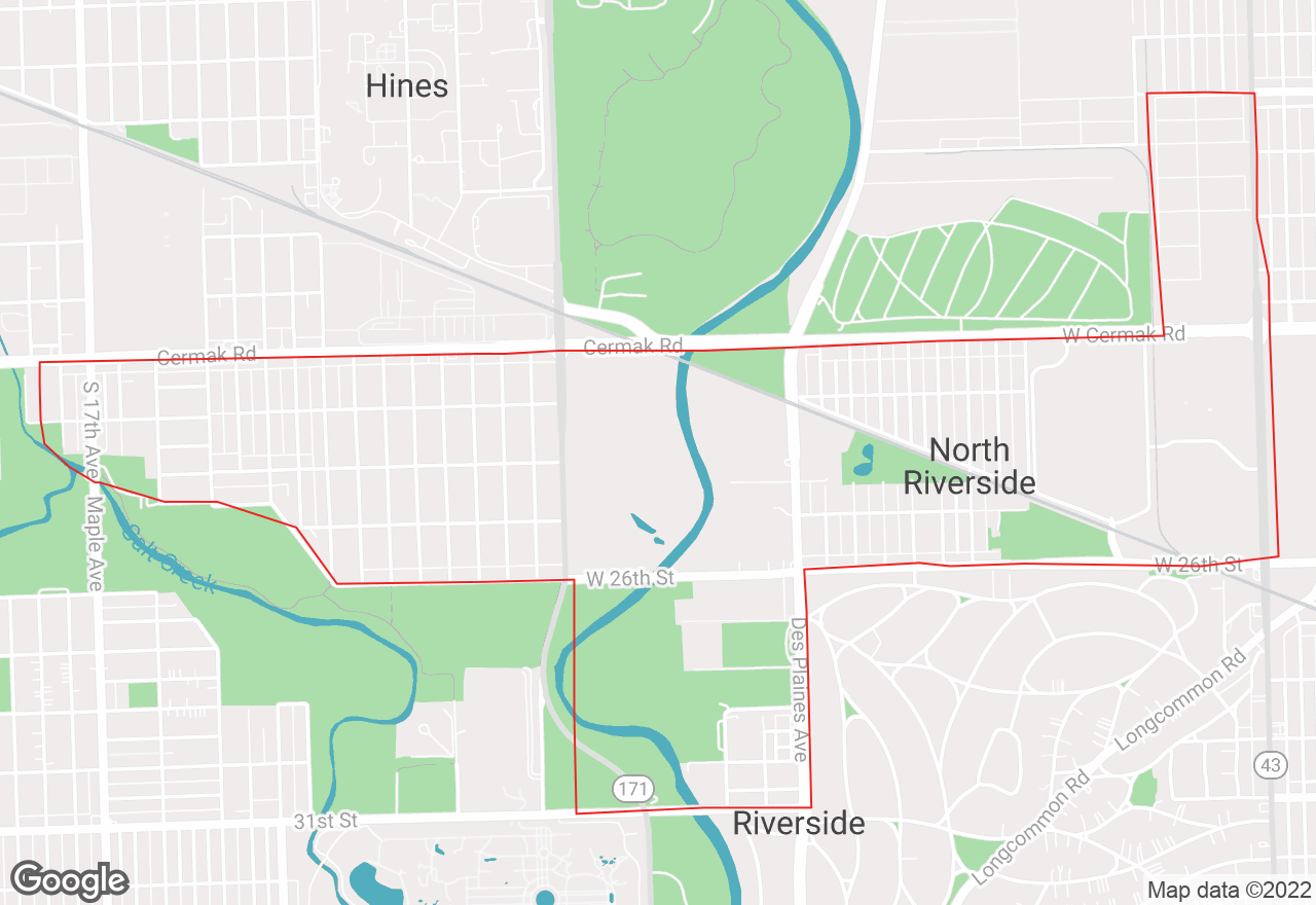 North Riverside map