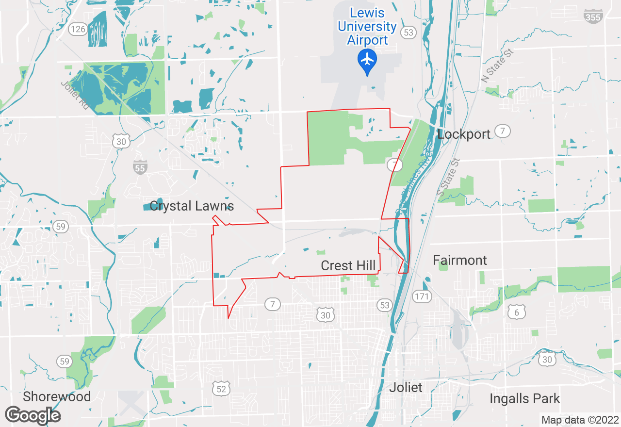 Crest Hill map