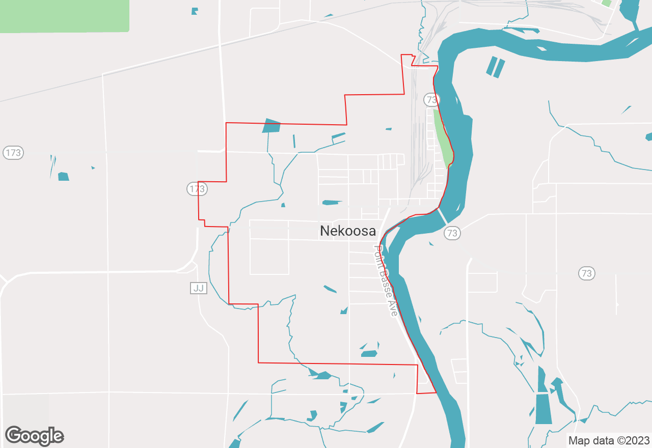 Nekoosa map