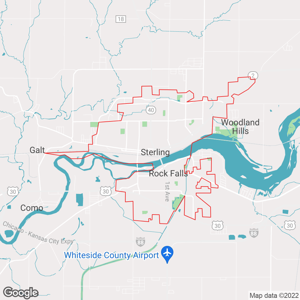 Rock Falls map