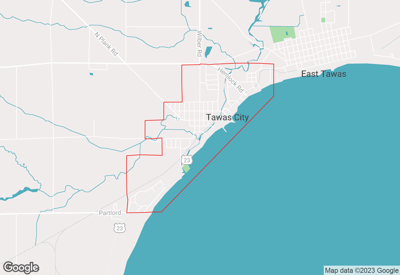 Tawas City map