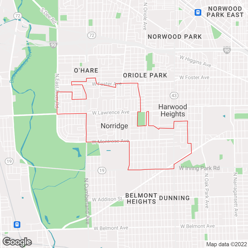 Norridge map